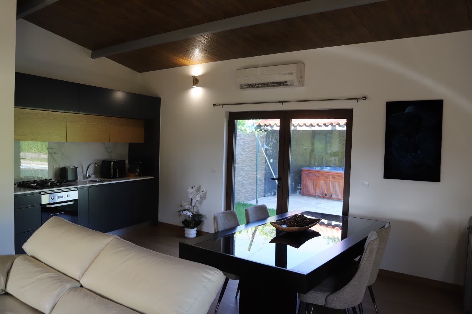 Sala e cozinha em open space